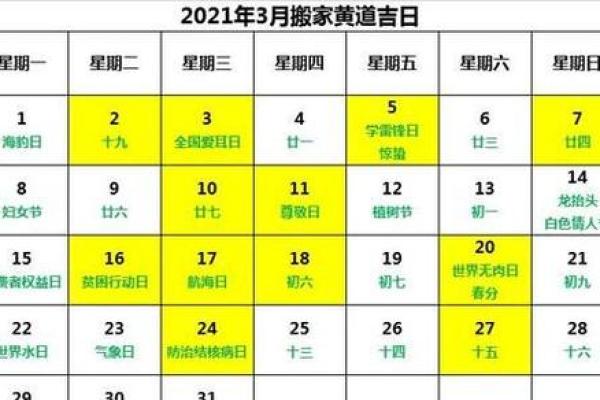 阴历3月份的黄道吉日