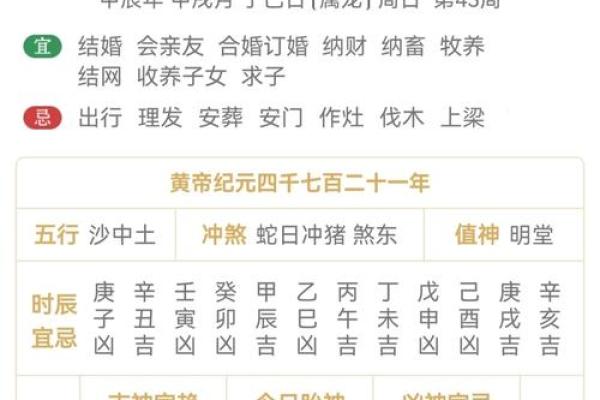 10月份老黄历吉日一览表
