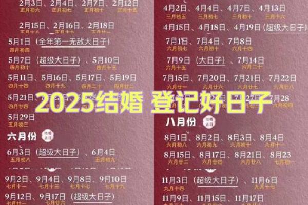 2025年3月结婚的好日子