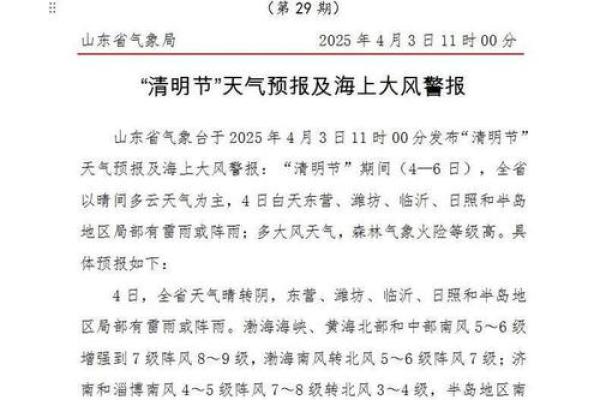 清明节2021年4月4日天气预报
