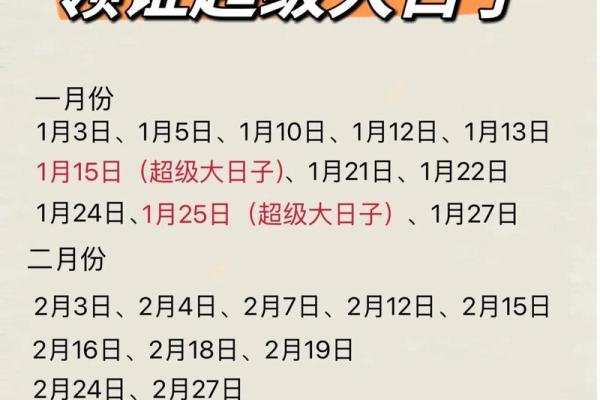 2025年好日子 吉日大全