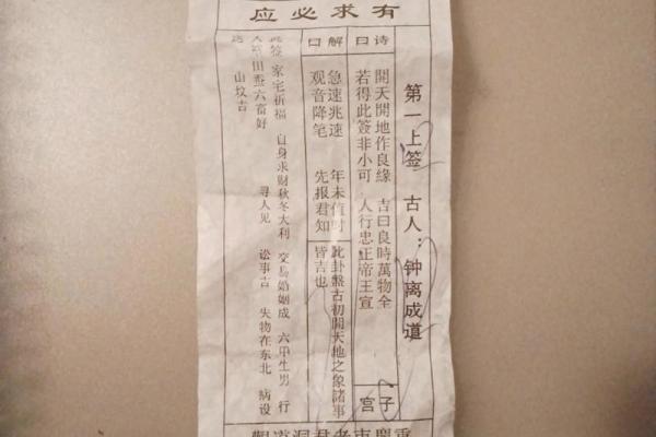 观音灵签求签