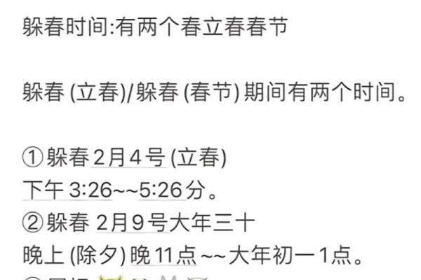 2024年躲春时间
