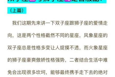 狮子座跟双子座(狮子座跟双子座配吗)