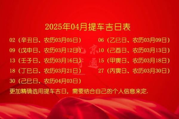 4月份提车日
