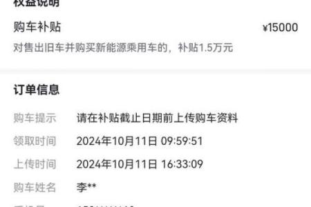2021年新车补贴